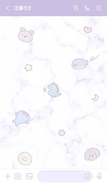 [LINE着せ替え] purple♡シンプルラフ12_1の画像2