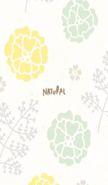 [LINE着せ替え] 花とグレーの葉21の画像1