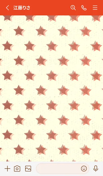 [LINE着せ替え] 星のドッドきせかえ ガーネットブラウンの画像2