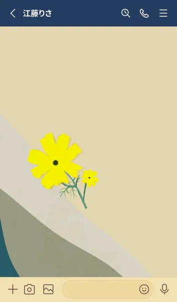 [LINE着せ替え] simple flower 07 コスモスの画像2