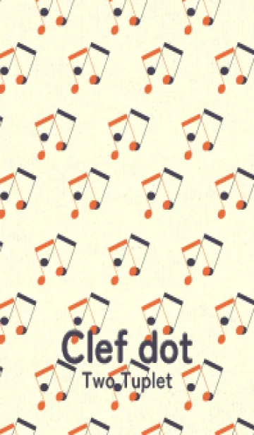 [LINE着せ替え] 2連符柄  柿色の画像1