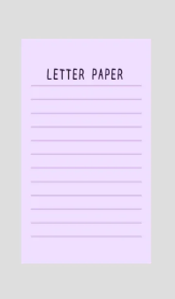 [LINE着せ替え] カラー便箋/パープル/グレイの画像1