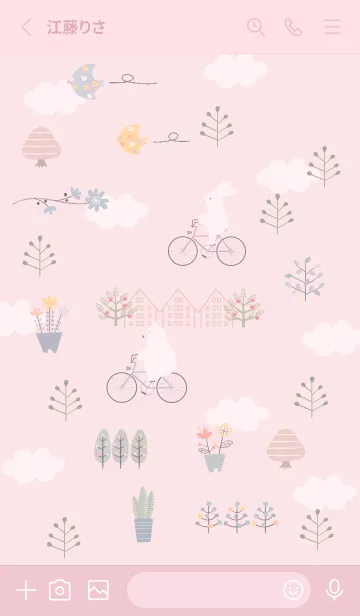 [LINE着せ替え] pink♡サイクリング10_1の画像2