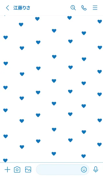 [LINE着せ替え] pattern_heart :blueの画像2