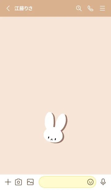 [LINE着せ替え] ホワイト ラビット 238の画像2