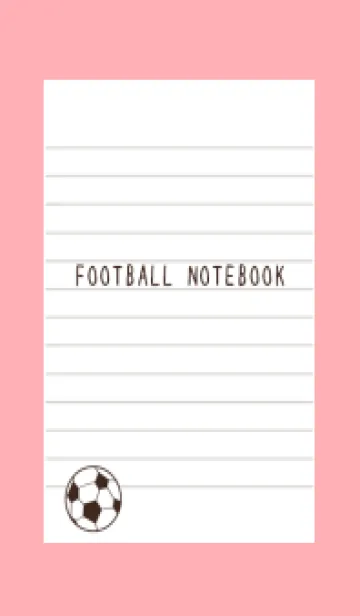 [LINE着せ替え] FOOTBALL NOTEBOOK/ピンクレッドの画像1