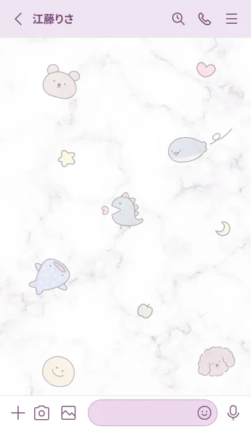 [LINE着せ替え] violet♡シンプルラフ04_1の画像2