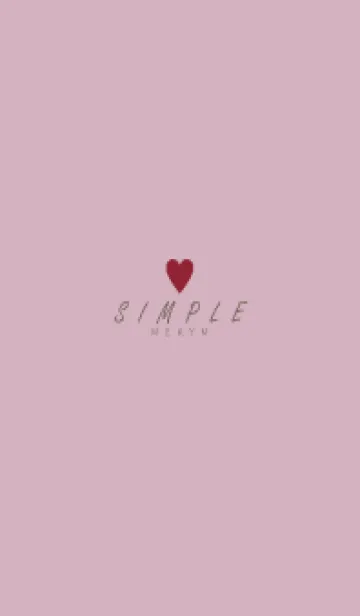 [LINE着せ替え] DUSKY PINK BROWN - SIMPLE HEART - 12の画像1