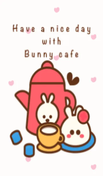 [LINE着せ替え] Happy bunny cafe 3の画像1