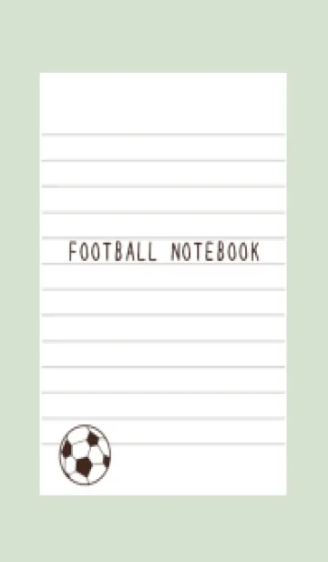 [LINE着せ替え] FOOTBALL NOTEBOOK/ベージュグリーンの画像1