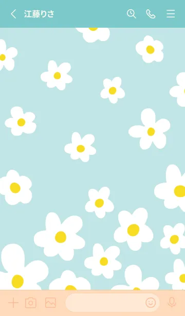 [LINE着せ替え] 白い花 斜め 舞う11の画像2