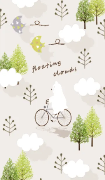 [LINE着せ替え] brown♡浮かぶ雲03_1の画像1