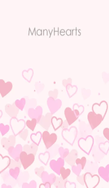 [LINE着せ替え] Many Hearts-PINK 74の画像1