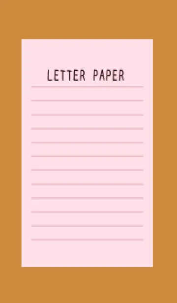 [LINE着せ替え] カラー便箋/ピンク/ブラウン/オレンジの画像1