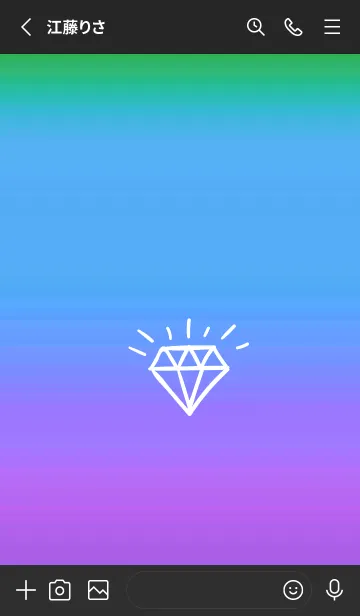 [LINE着せ替え] グラデーション ダイアモンド  305の画像2