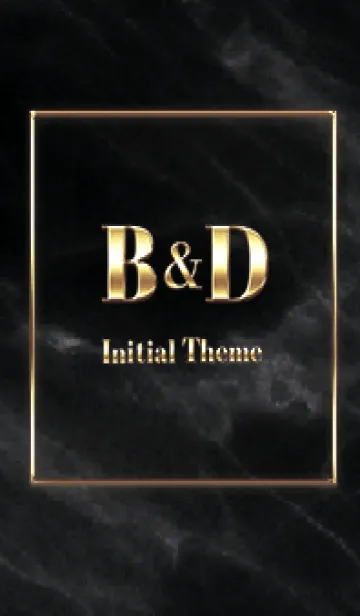 [LINE着せ替え] 【 B&D 】Initial Theme Gold - ブラックの画像1