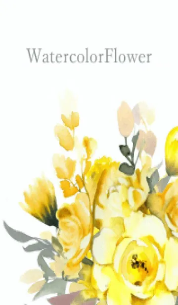 [LINE着せ替え] Watercolor Yellow Flower-hisatoto-59の画像1