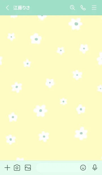 [LINE着せ替え] flower pattern / lemonmintの画像2