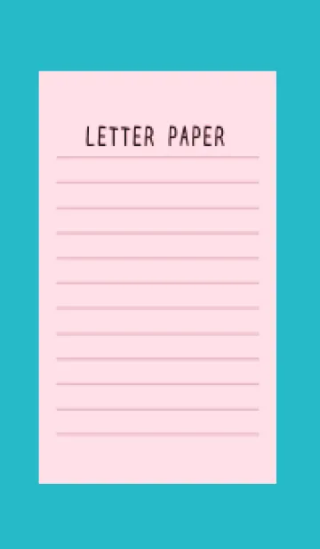[LINE着せ替え] カラー便箋/ピンク/ターコイズブルーの画像1