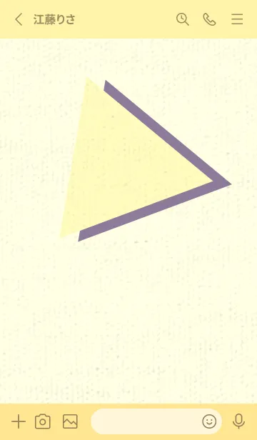 [LINE着せ替え] 三角型の着せかえ ライトレモンの画像2