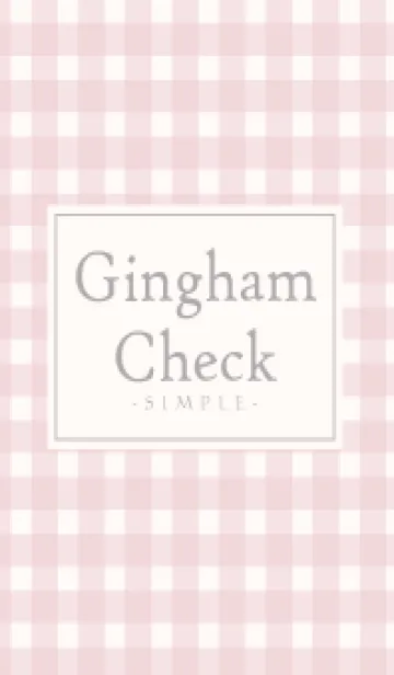 [LINE着せ替え] Gingham Check Natural Pink - SIMPLE 23の画像1