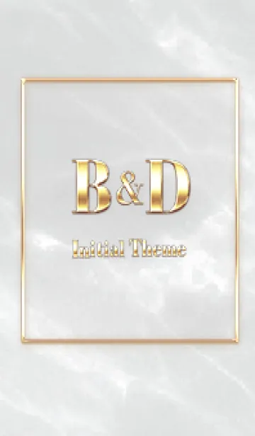 [LINE着せ替え] 【 B&D 】Initial Theme Gold - グレーの画像1