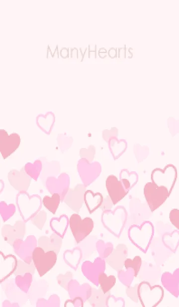 [LINE着せ替え] Many Hearts-PINK 75の画像1