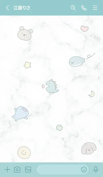 [LINE着せ替え] bluegreen♡シンプルラフ06_1の画像2