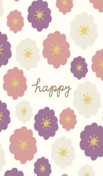 [LINE着せ替え] 北欧風 カラフル花々12の画像1