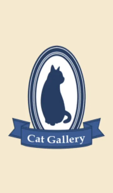 [LINE着せ替え] Cat Gallery【NAVY】の画像1