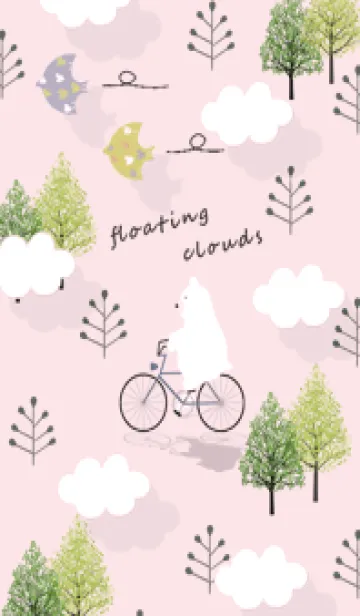 [LINE着せ替え] pink♡浮かぶ雲10_1の画像1