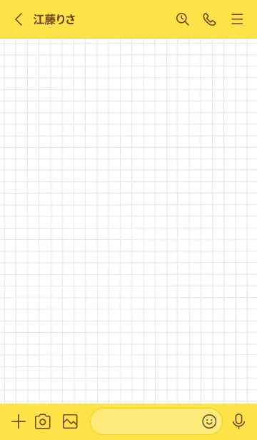 [LINE着せ替え] 方眼紙の着せかえ/黒線/グリーン/イエローの画像2