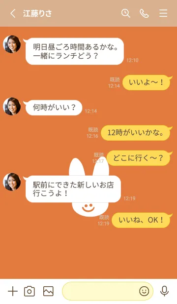[LINE着せ替え] ホワイト ラビット .1の画像3