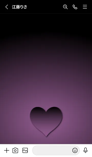 [LINE着せ替え] Dark heart shape - Purple 3 -の画像2