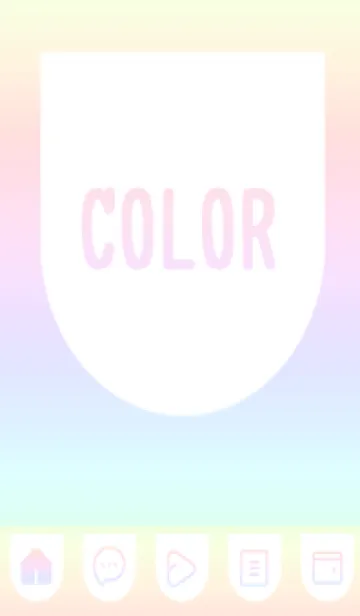 [LINE着せ替え] pink color rainbow W02の画像1