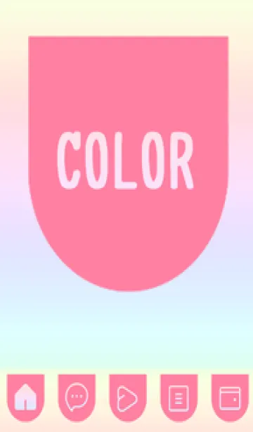 [LINE着せ替え] pink color rainbow W03の画像1