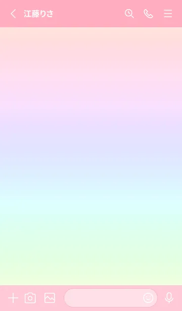 [LINE着せ替え] pink color rainbow W04の画像2