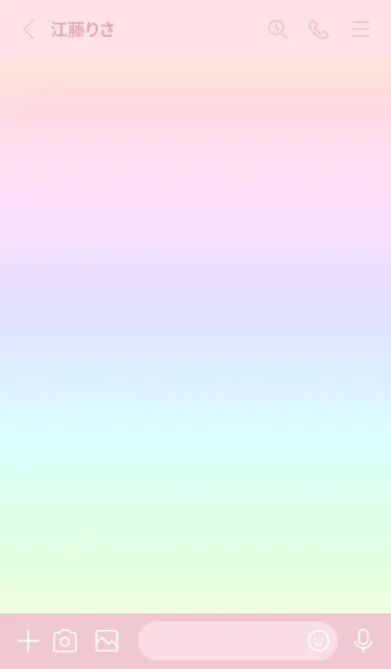 [LINE着せ替え] pink color rainbow W05の画像2