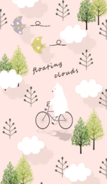 [LINE着せ替え] babypink♡浮かぶ雲09_1の画像1