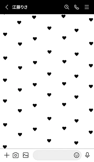 [LINE着せ替え] pattern_heart :blackwhiteの画像2