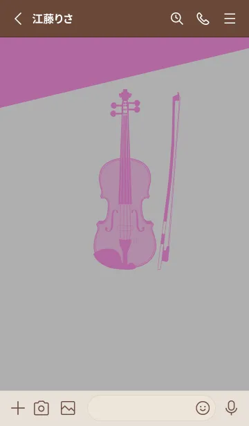 [LINE着せ替え] Violin CLR 銀鼠の画像2