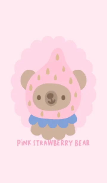 [LINE着せ替え] Pink Strawberry Bearの画像1