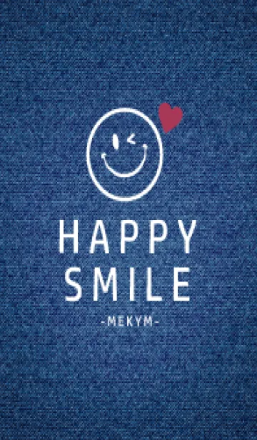 [LINE着せ替え] HAPPY SMILE DENIM HEART - MEKYM 14の画像1