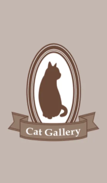 [LINE着せ替え] Cat Gallery【BROWN】の画像1