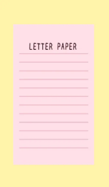 [LINE着せ替え] カラー便箋/ピンク/ライトイエローの画像1