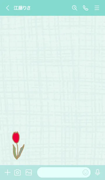 [LINE着せ替え] シンプル チューリップ15の画像2