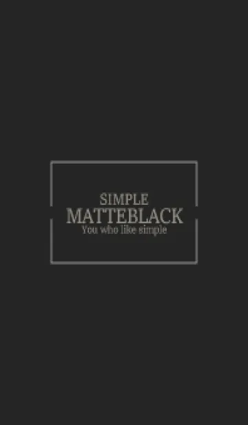 [LINE着せ替え] MATTE BLACK - SIMPLE 17の画像1