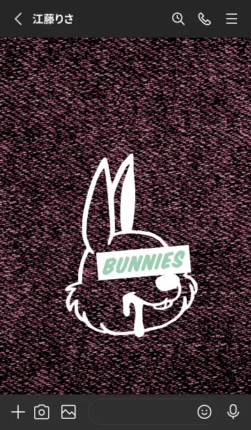 [LINE着せ替え] カラー デニム バニー 79の画像2