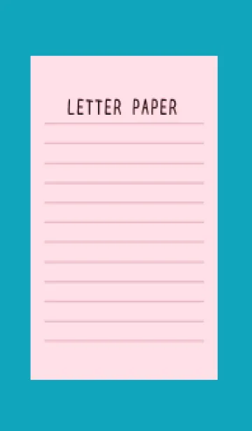 [LINE着せ替え] カラー便箋/ピンク/ビリジアンの画像1