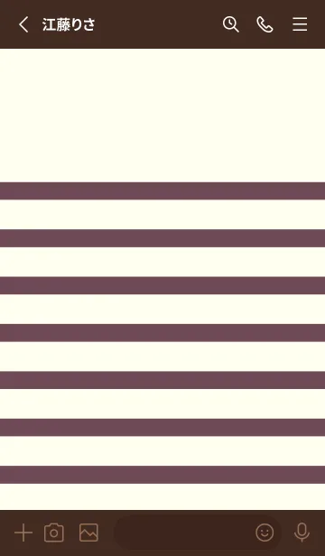 [LINE着せ替え] BORDER & HEART -COCOA-の画像2